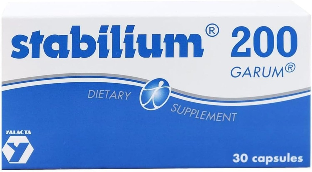 Alergia Research Group Stabilium 200 - Natural Sleep Assistance dla dorosłych bez melatoniny, Nighttime Calm Supplement to Relax, Deep Resteful Sleep Support - 30 kapsułki (Opakowanie 1)