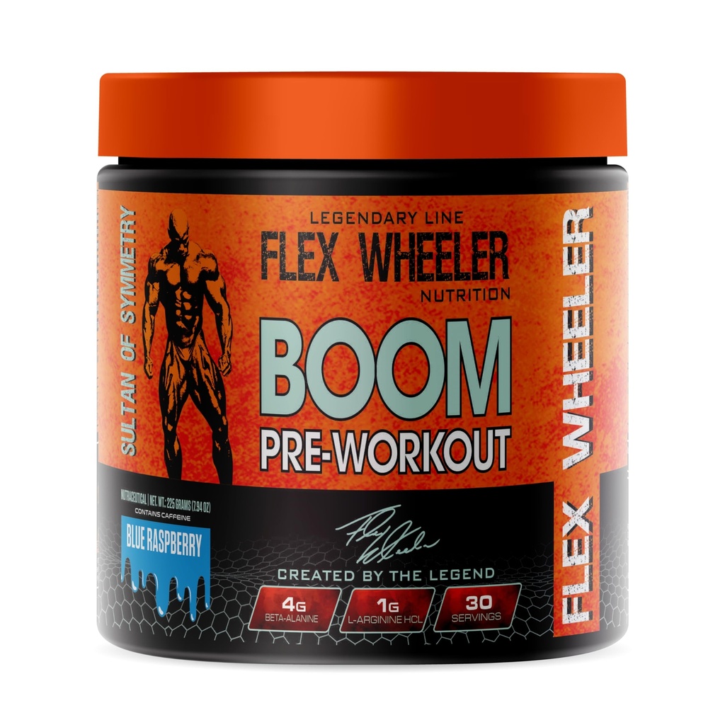 Boom pre Workout 124; 225g (30 Serving, Blue Malina)