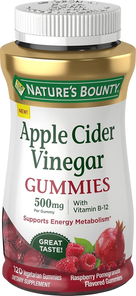 Nature 's Bounty Jabłko Cydr Gummie ocet, 120 Hrabia