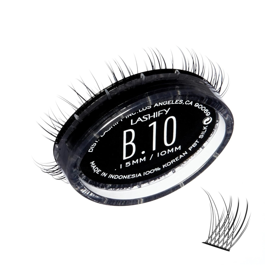 Lashify Bold 10mm Gossamer DIY Eyelash Rozszerzenia Refill, czarny, łatwe fałszywe rzęsy dla naturalnego wyglądu