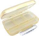 EZY DASE Moisture- Pil dowód przypadku, Medicine Planner, Vitamina Organizer Box, Przyjazny dla podróżujących, Zamknięcie do bezpiecznego zawartości, 8 Indywidualne zespoły wielu rozmiarów z uszczelnieniem, Duży, Śmietanka