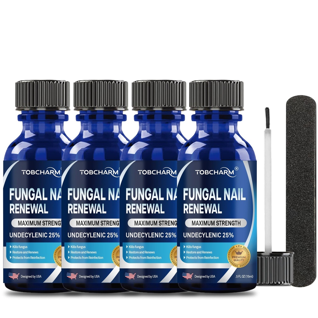 4Pcs Leczenie grzyba paznokci, 25% Kwas undecylenowy, Leczenie grzyba paznokci paznokci, Leczenie grzyba paznokci (2 FL OZ)