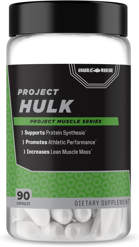Projekt Hulk, Siła, Athletic Performance, Synteza protein, Made with Botanicals (90 kapsułki). *