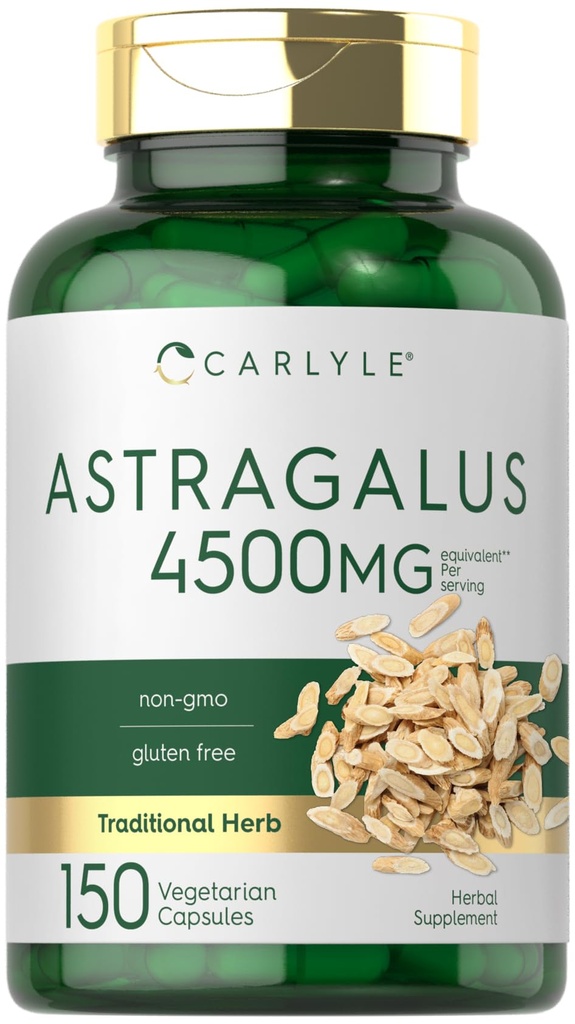 Carlyle Astragalus Korzeń Kapsułki 4500mg 124; 150 Hrabia 124; Wegetarianin, Non-GMO, Gluten