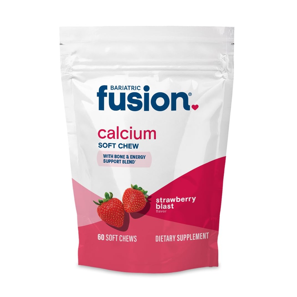 Bariatric Fusion Bariatric Supplement Wapnia Supplement Chews 124; Wapnia Citrate with Witamina D3 Bariatryczna Witamina 124; Sugar Free Chewable Agregable 124; 500mg Agregat 124; Strawberry Agregat 124; 60 Count