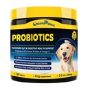 Probiotyki dla psów - Psy Probiotyki dla zdrowia trawiennego, Prebiotyki, Enzymy, Włókno i Omega-3 z witamin do promowania zdrowia jelit, Wsparcie odporności, Alergie & Swędzenie skóry, 120 Bites