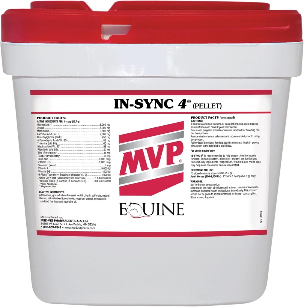 MVP in- Sync (24lb) z naturalną witaminą E dla zdrowia mięśni / odnowy koni...