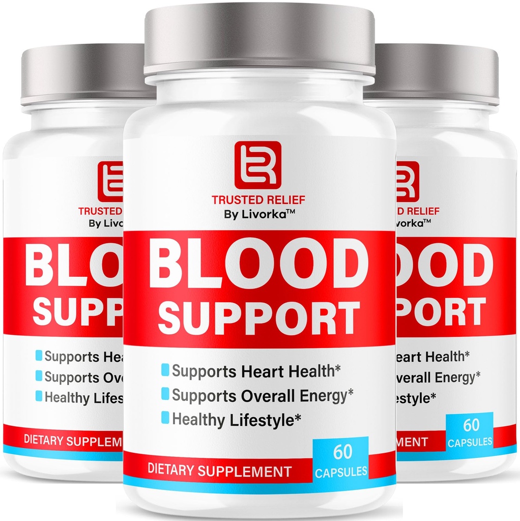 (3 Pack) Trusted Relief Blood Support kapsułki - Oficjalne TrustedRelief Blood Support witaminy pigułki, Natural Trusted Relief Advanced Premium Formula Wellness & Overal Health, 90 Kapsułki na 3 miesiące
