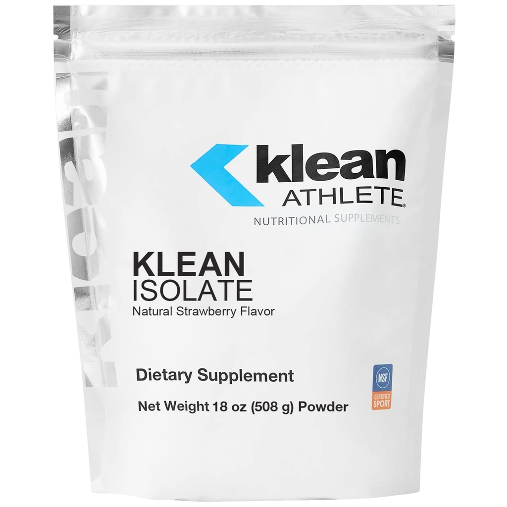 Klean Athlete Klean Isolate Amend124; Whey Protein Isolate to Enhance Daily Protein and Amino Acid Intake for Muscle Integraty * Amend124; NSF Certified for Sport Amend124; 18 Ounces Amend124; Natural Strawberry Flavor