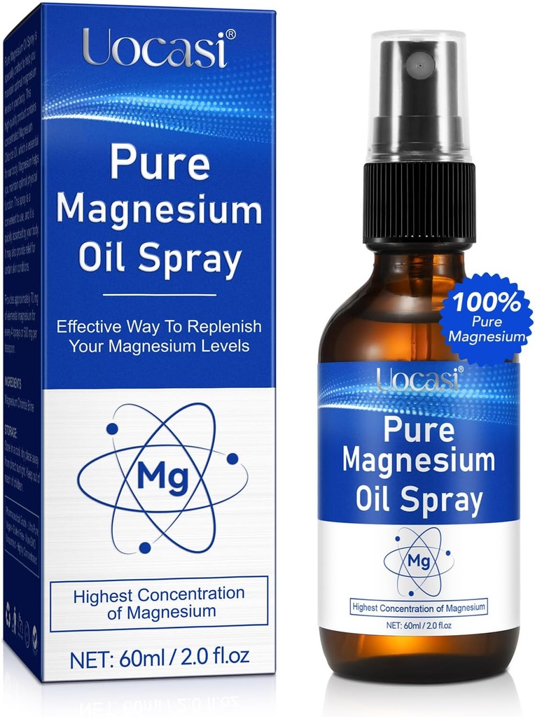 Magnesium Oil for Feet, Pure Magnesium Oil Spray, Nourish The Skin, Unclog Pores, Alleviate Hair Loss, 2 Oz