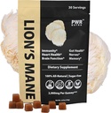 Prawdziwe Gumki Lwa Gumowe - Serce, Immunitet, Zapalenie, Wsparcie dla mózgu, Wegan, Sugarfree, GF, 30 TRUE Servings, 3.7oz