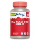 SOLARAY Red Yeast Rice Plus CoQ- 10 & No- Flush Witamina Niacyna B-3, Zdrowe serce i wsparcie sercowo-naczyniowe, Nienapromieniowane & Citrynina Free, 60 dzień Gwarancja zwrotu pieniędzy, 100 Służenie, 100 VegCaps