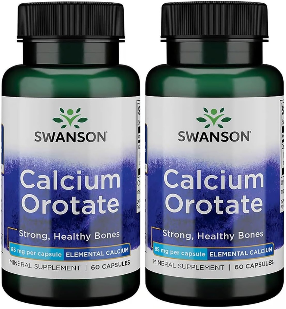 Swanson Wapnia Orot 85 mg 60 kapsułek 2 opakowania
