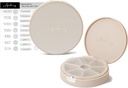 7 Komory Pill Case, Pill Box, Daily Pill Organizer, Travel Pill Organizer, Medication Organizer, Dostosowalny Pill Dispenser z Naklejkami etykiet (Pearl Cream)