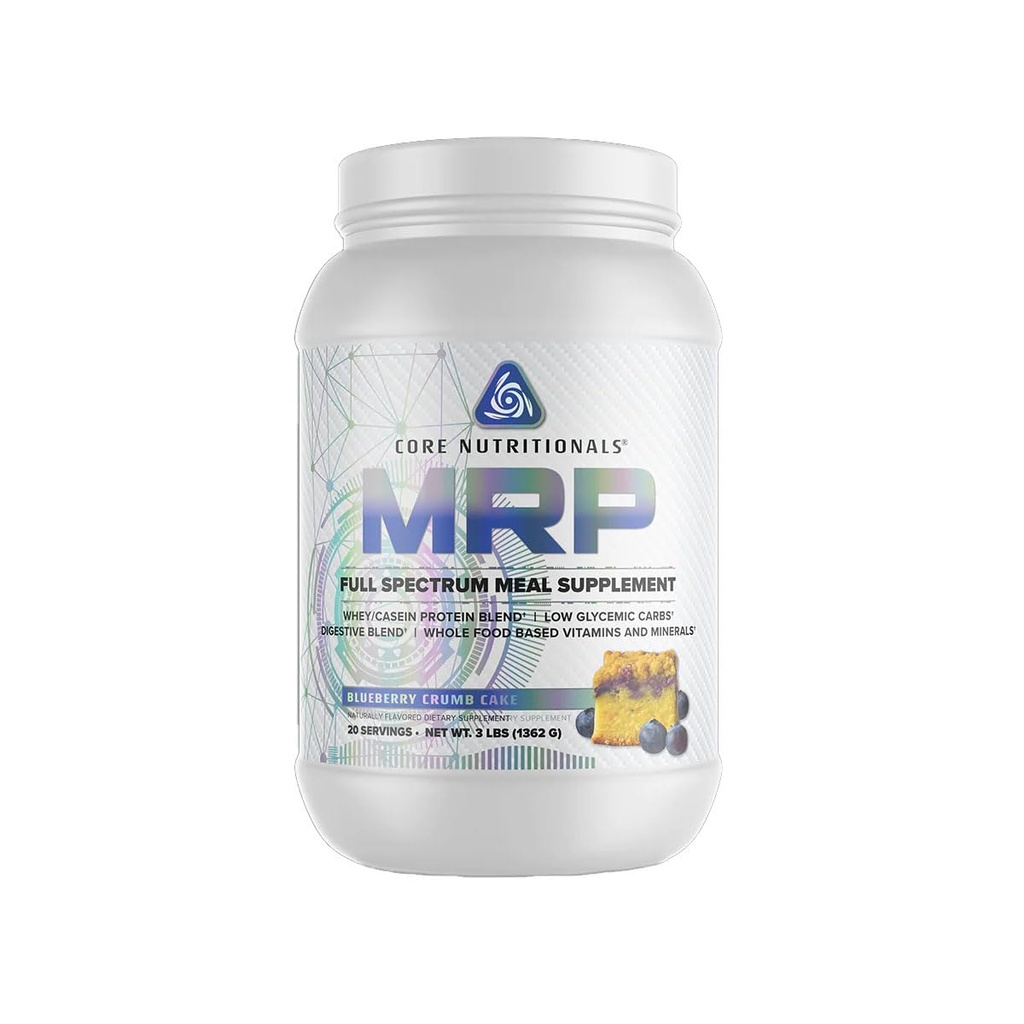 Bazowe odżywki Platinum MRP Pełna Spectrum Meal replacement, Trwałe Release for All Day Acid Support, 27G Protein, 20 Servings (Blueberry Crumb Cake)