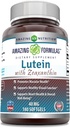 Amazing Supples Lutein 40 mg with Zeaxanthin 1600 mcg between 124; Softgels Supplement Between 124; Non- GMO between 124; gluten free between 124; Made in USA (40 mg, 180, Count)