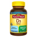 Nature Made Witamina D3 2000iu 320 Ct. Miękkie żele (Packaging May Vary)
