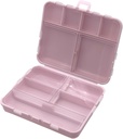 Ezy dawka składany pill case, Medicine Planner, Witamina Organizator Box, wygodne i łatwe w użyciu, 11 Indywidualne zespoły z różnych rozmiarów, Przyjazny podróży, Compact Pocket Pharmacy Style, Różowy