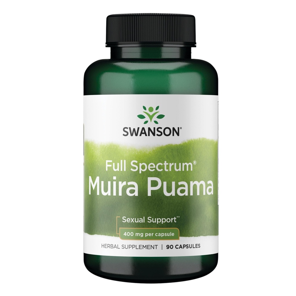 Swanson Muira Puama Root Zdrowie seksualne Virility Boost Supplement mężczyzn kobiet 400 mg 90 Kapsułki