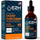 E2H Ciekła kurkumina turkusowa dla lepszego wchłaniania - Naturalne wspólne wsparcie - Ekstrakt z korzenia turmerowego z nasion czarnej pieprzu - Boost Your Health - Vegan - Non-GMO - 2 Fl Oz