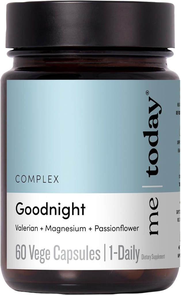 Me Today night Magnezu Sleep Aid Supplement - Wspiera Resteful Sleep, Calm & Relaxation - Wegan Magnez do Relaxation & Calmness mięśni - 60 Służenia