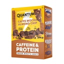 Quantum Energy Square: Energy Bar z kofeiną & 10 g białka. Delicious Healthy Snack On The Go. (Wegan, Gluten- free, Soy- free, Dairy- free) (Caffe Mocha Almond Chip)