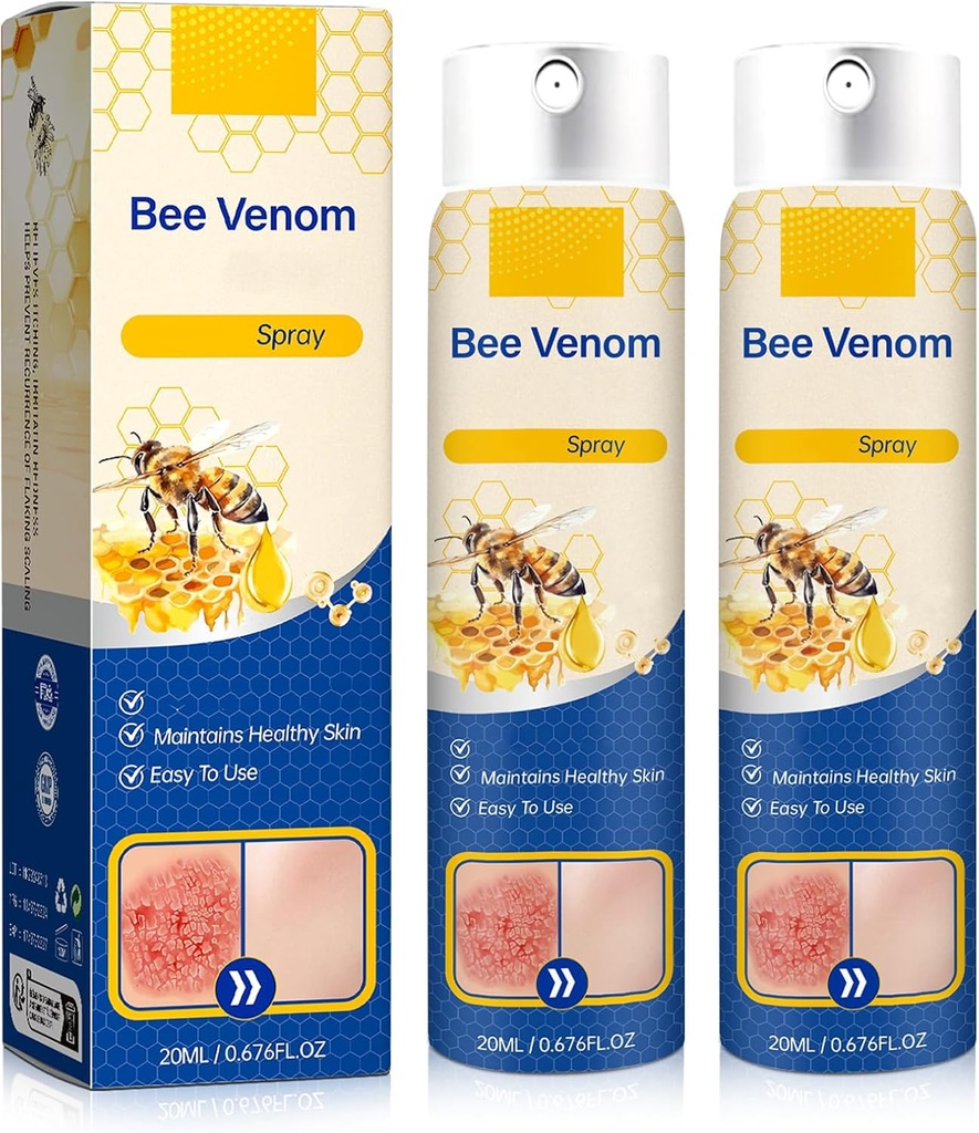 Bee Venom Spray - 100% Pure Natural Venom Repair, Bee Venom Skin Spray for All Skin Types (2PCS)