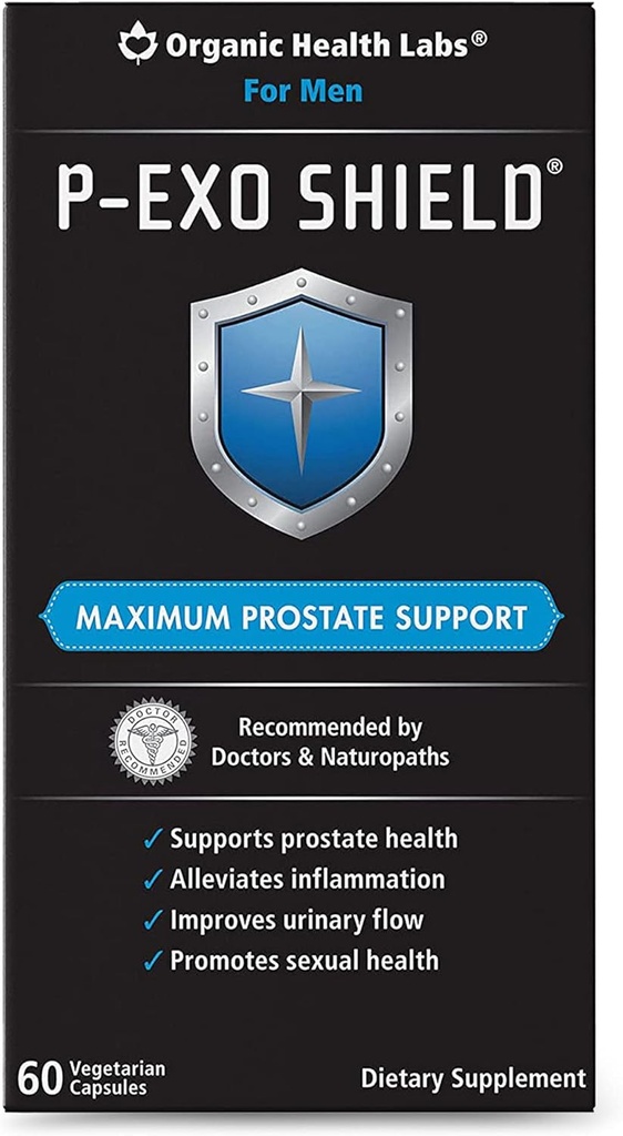 Organic Health Labs P- ExoShield Complete Prostate Support with Saw Palmetto, 60 Veggie kapsułki