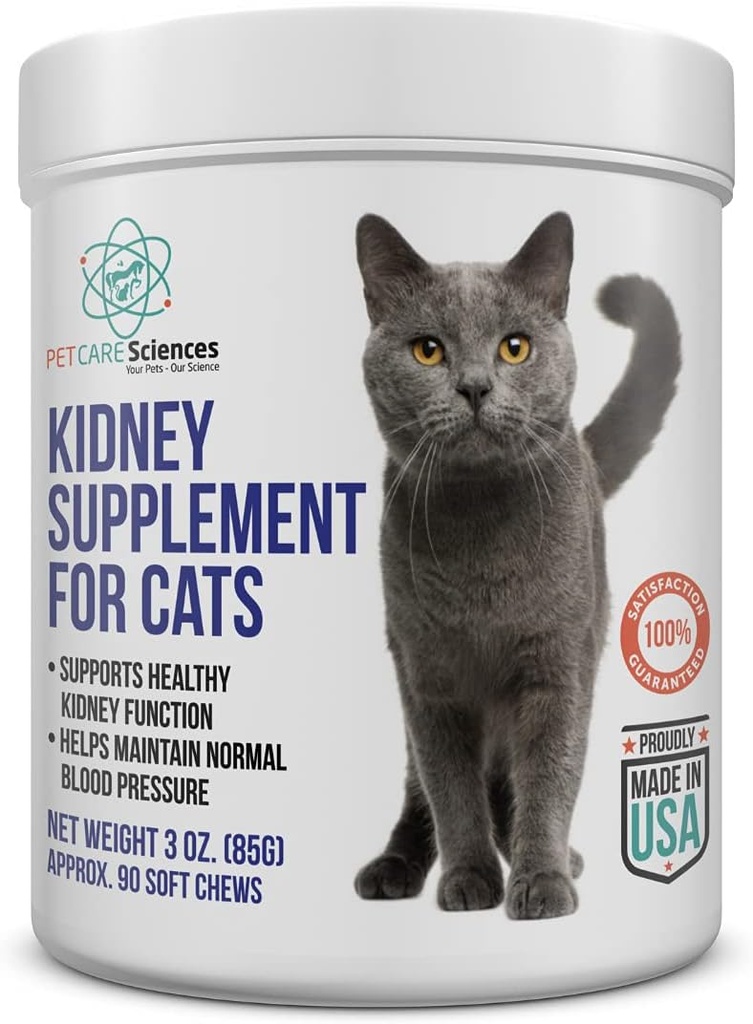 Około 90 Służenia Kot Nerki Wsparcie Chews - Feline Nerki Restore - Nerki Leczenie - Koty Nerki Support Supplement - Urynary Tract Irritations Control for Cat - Made in USA