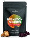 KIKI Zielony Gummies Grzyb z grzybą Lwa i 9 Adaptogen Superfoods Blend - Chaga, Red Reishi, Cordyceps, Shiitake, Czarny Grzyb 124; 60 Count, 10: 1 Extract
