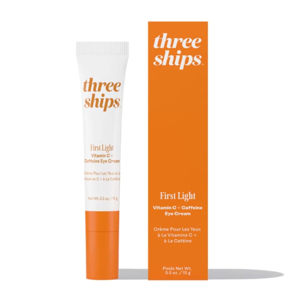 Trzy statki - Pierwsza lekka witamina C + kofeina krem do oczu 124; De- Puff, Awaken, Hydrate Under- Eye Area 124; Cruelty- Free, Wegan, Paraben- Free, Sensitive Skin Safe (0,5 oz 124; 15 g)