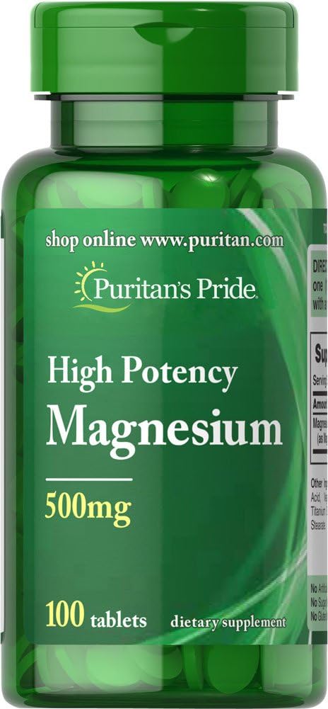 Puritan 's Pride Magnez, 500 mg, 100 Hrabia