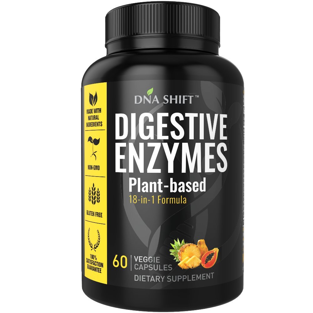 Enzymy trawienne dla mężczyzn i kobiet - Enzymy Najlepsze dla Gut Health & Digestive Health - Ultra Enzymy trawienne Może złagodzić zaparcia, Bloating & Gas - Mealtime Discomfort - Wszystkie diety - 60 CT
