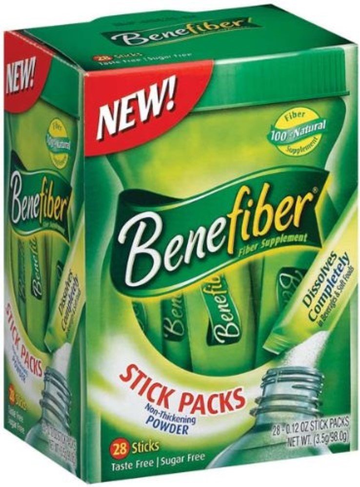Benefibre Fiber Sugar- Free On the Go Stick Packs, Unflavored, 28 ea (Opakowanie po 9)