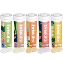 Drinklits Daily Hydration + Immune Support (5) Flavor Combo Pack Xi124; Smaczne aromaty owocowe - 0g Sugar - Daily Use Xion124; 5 Tubes / 50 Servings (10 Tablets per Tube)
