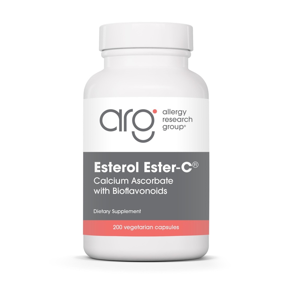 Alergia Research Group Esterol Ester- C - Witamina C 1350mg Suplement, Wsparcie immunologiczne, Askorbinian wapnia z bioflawonoidami, Kwas askorbinowy, Rutin, Quercetin, Kapsułki wegańskie - 200