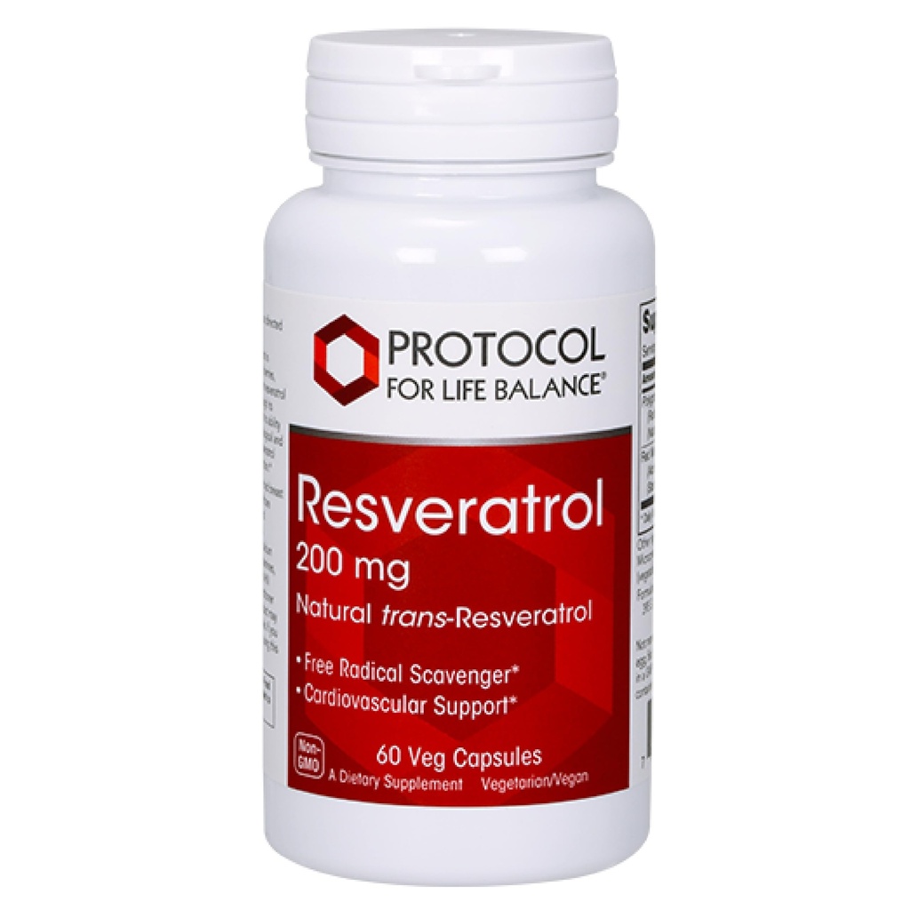 PROTOKÓŁ NA RZECZ ŻYCIA BALANCE Resveratrol 200 mg - Trans- Resveratrol - z japońskim ekstraktem Knotweed & Grape Seed - Vegan & Non-GMO - 60 Kapsułek Veg