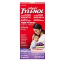 Leki przeciwbólowe Tylenol Liquid Pain Relief & Fever, Zawiesina doustna, Acetaminofen na ból gardła, ból głowy i Teething, Reliever Pain & Fever Reducer dla dzieci; Flavor winogronowy, 2 fl. oz.; Opakowanie zawierające 1