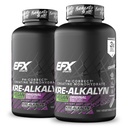 EFX Sports Kre- Alkalyn EFX 124; pH Prawidłowy monohydrat kreatora suplement pióra 124; Wegański przyjazny 124; Siła & Muscle wzrostu 124; 90 Sługi, 180 Kapsułki wegetariańskie (Opakowanie 2)