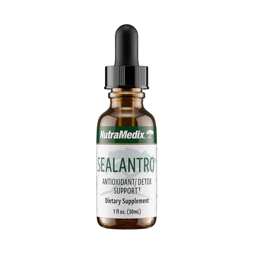 NutraMedix Sealantro - Body Detox Drops & Antioksydants Supplement - Chlorella, Pacific Cold- Water Red Seaweed & Cilantro Extract - Herbal Detox Formula (1oz)