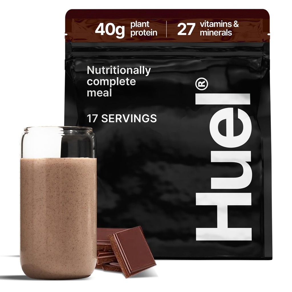 Huel Black Edition 124; Czekolada 40g Wegan protein proszek 124; Żywotnie pełne posiłek 124; 27 Witaminy i minerały, gluten wolny 124; 17 Służenie