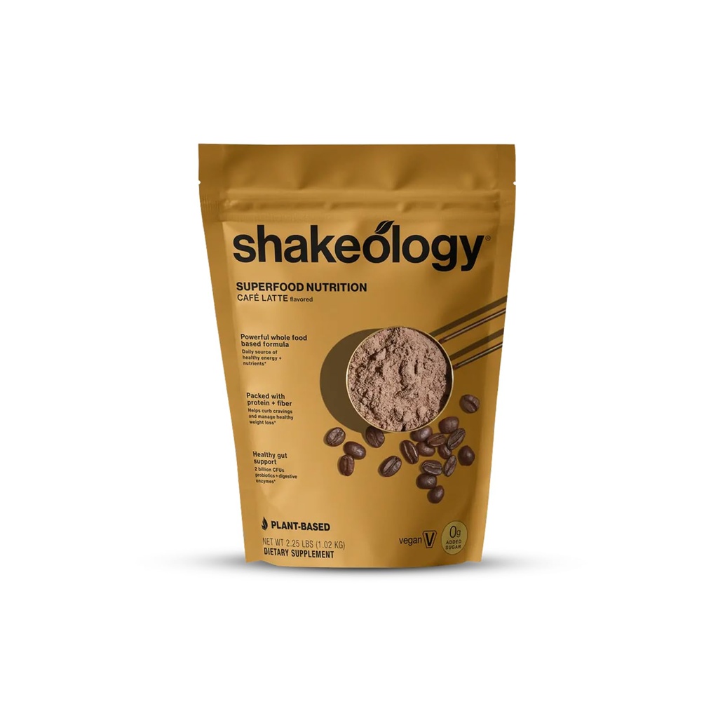 Shakeology 0g Dodano roślin cukrowych na bazie mieszanki protein w proszku, Gluten- wolny shake z witamin i minerałów - Pomaga wspierać zdrową utratę wagi, Lean Muscle, Gut Health - Cafe Latte, 30 Służenie