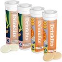 Drinklits Ginger- Lime & Orange Electrolyte Tablets (4) Korek rurowy 124; Codzienne Nawodnienie Combo Pack 124; Pyszne naturalne aromaty - 0g Cukier 124; 40 Słupki - 10 Tabletki na rurkę