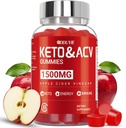 Brilhante Keto ACCV Gummies - 1500mg Jabłko Cydr Gummeje z Granatem Buraki i Witamina B12 B6 - dla mężczyzn i kobiet - GMO Free & Vegan - 60 Count