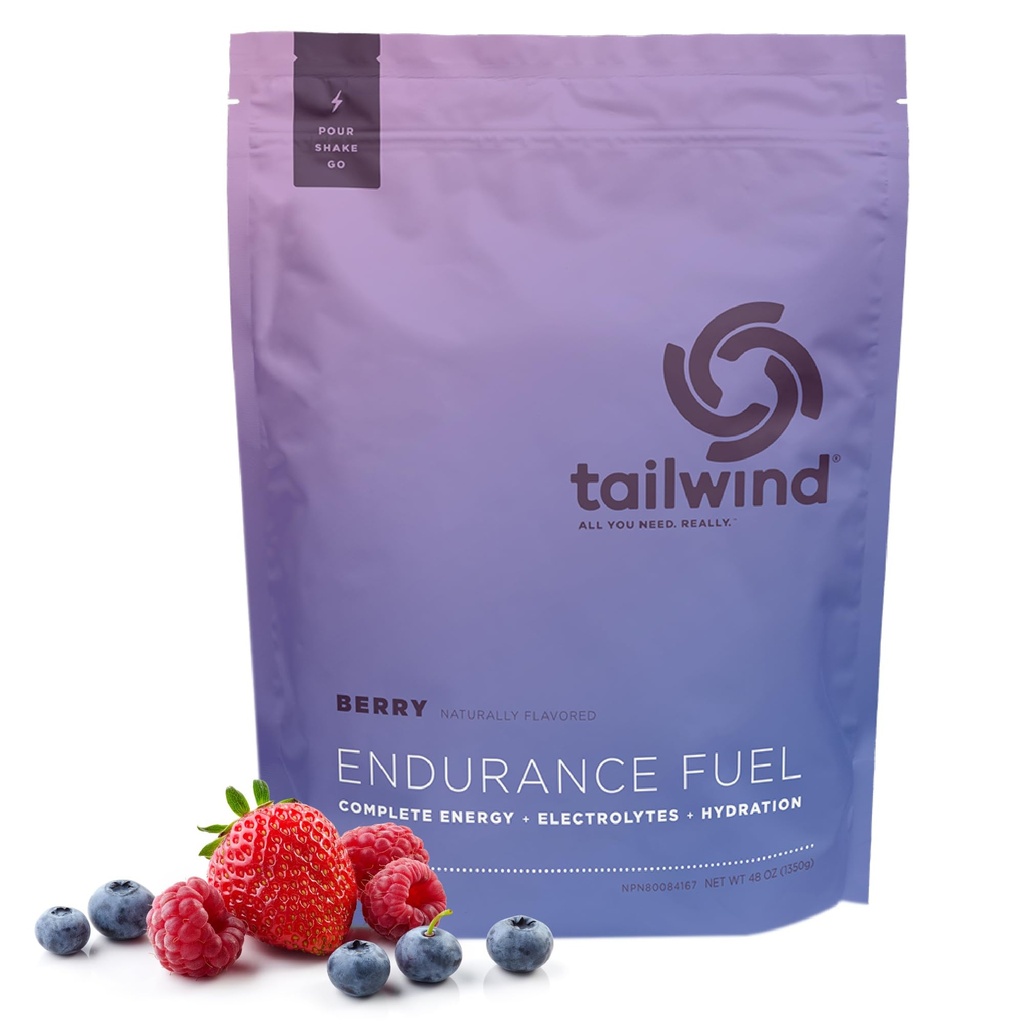 Paliwo, węglowodany i elektrolity Sports Drink Mix Proszek, Gluten- Free, Wegan, Berry, 50 Służenie
