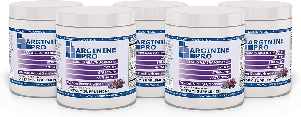 L- ARGININE PRO PHARE 124; 5 500 mg L- arginina Plus L- cytrulina 1,100mg proszek winogronowy suplement do mieszania napojów do zwiększonej produkcji tlenku azotu