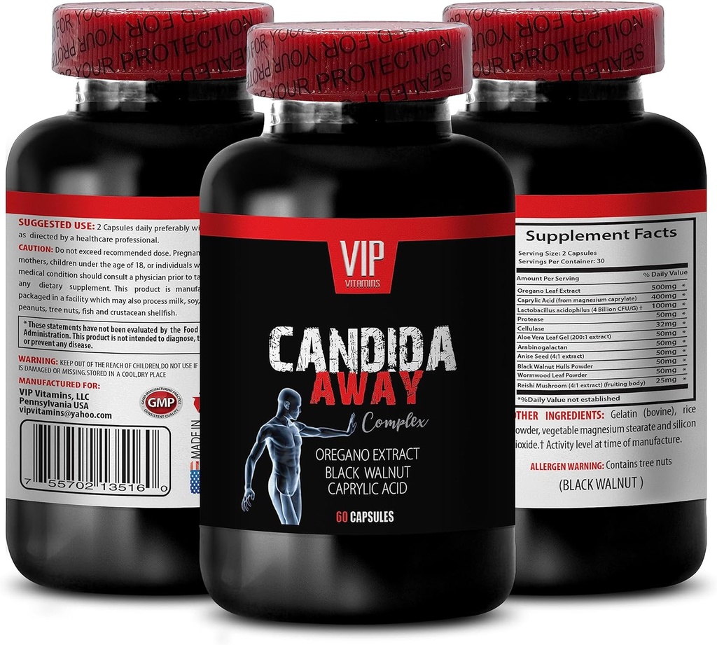 candida cleanse - CANDIDA AWAY - candida cleanse support, candida cleanse for men, candida cleanse supplement, candida support, candida cleanse support for women, liver support 1 Bottle 60 Capsules