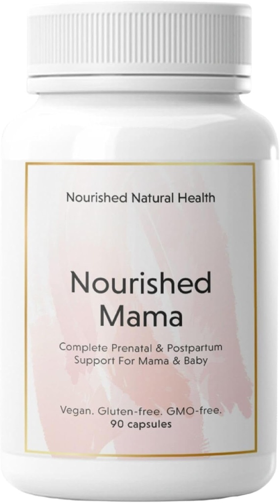 Uszkodzona Mama Prenatal Multi Witamina - Wegan Multivitamina do prekoncepcji, Ciąża, Poporodowe i Karmienie piersią Wsparcie - Wolna od żelaza z Methylled Folate & Wysoka dawka Cholina - 90 Kapsułki
