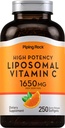 Witamina Liposomalna C 1650mg 124; 250 Softgeli 124; Wysoka potencja 124; Nie-GMO, Gluten Free
