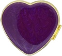 Vintage Pill Organizer Portable Compact Cute Retro Pill Pudełko Metal Pill Case for Purse / Pocket to Hold Vitamin / Tylenol / Suplementy / Olej rybny / Leki / Tablet (Noble Purple Love Heart with Mirror)